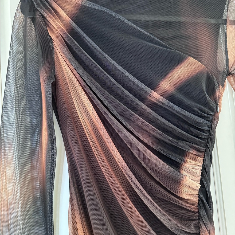 ZARA PRINT DRESS WITH TULLE - Picture 7 of 10